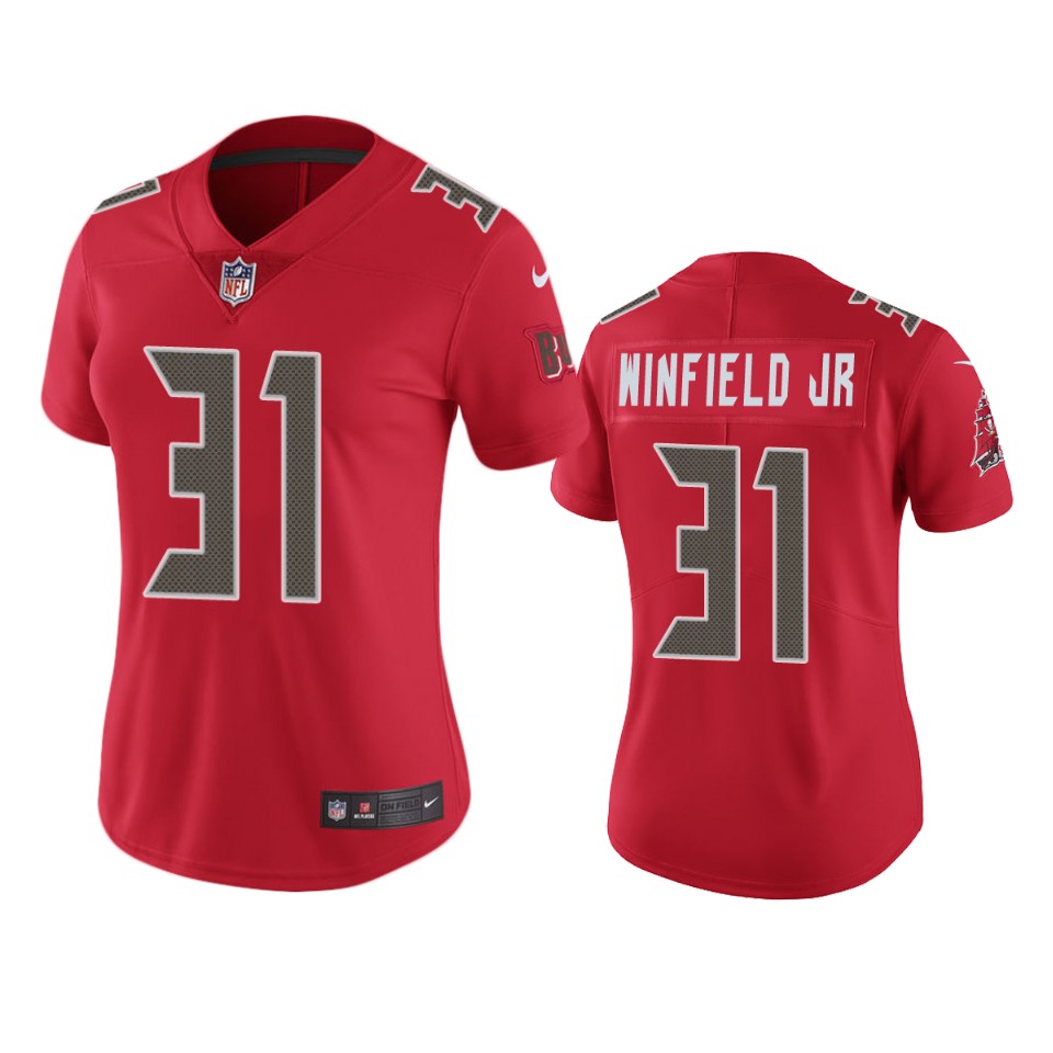 Tampa Bay Buccaneers WOMEN Nike NFL Color Rush Limited  #31 Antoine Winfield Jr. Red Jersey->women nfl jersey->Women Jersey